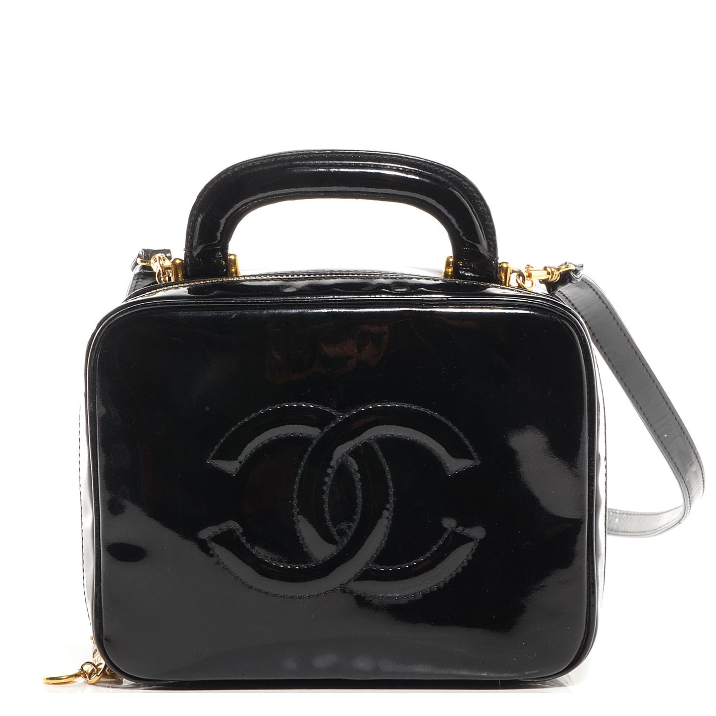 Patent Vanity Cosmetic Case Black