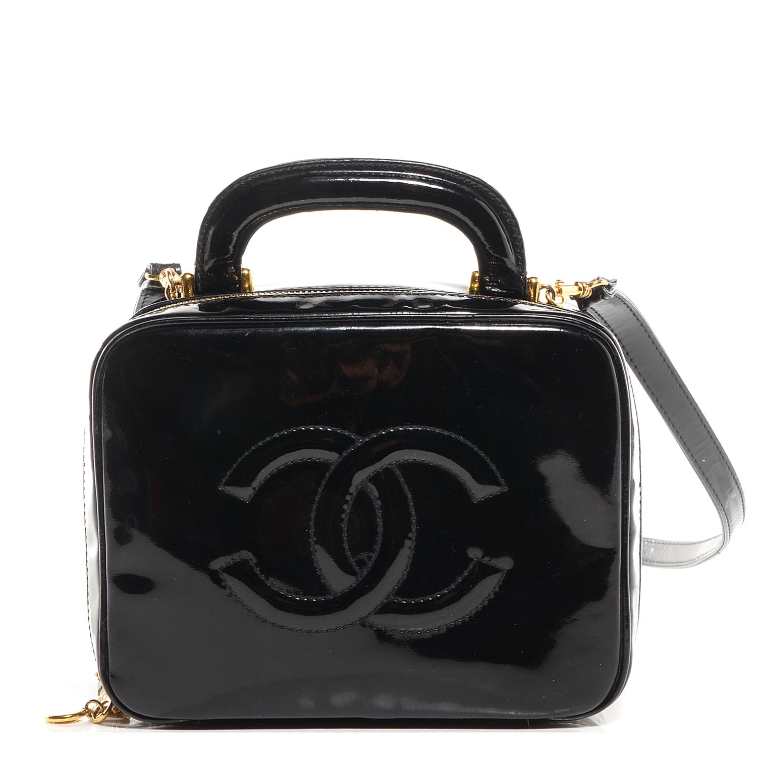 Chanel Patent Vanity Cosmetic Case Black 1 of 7