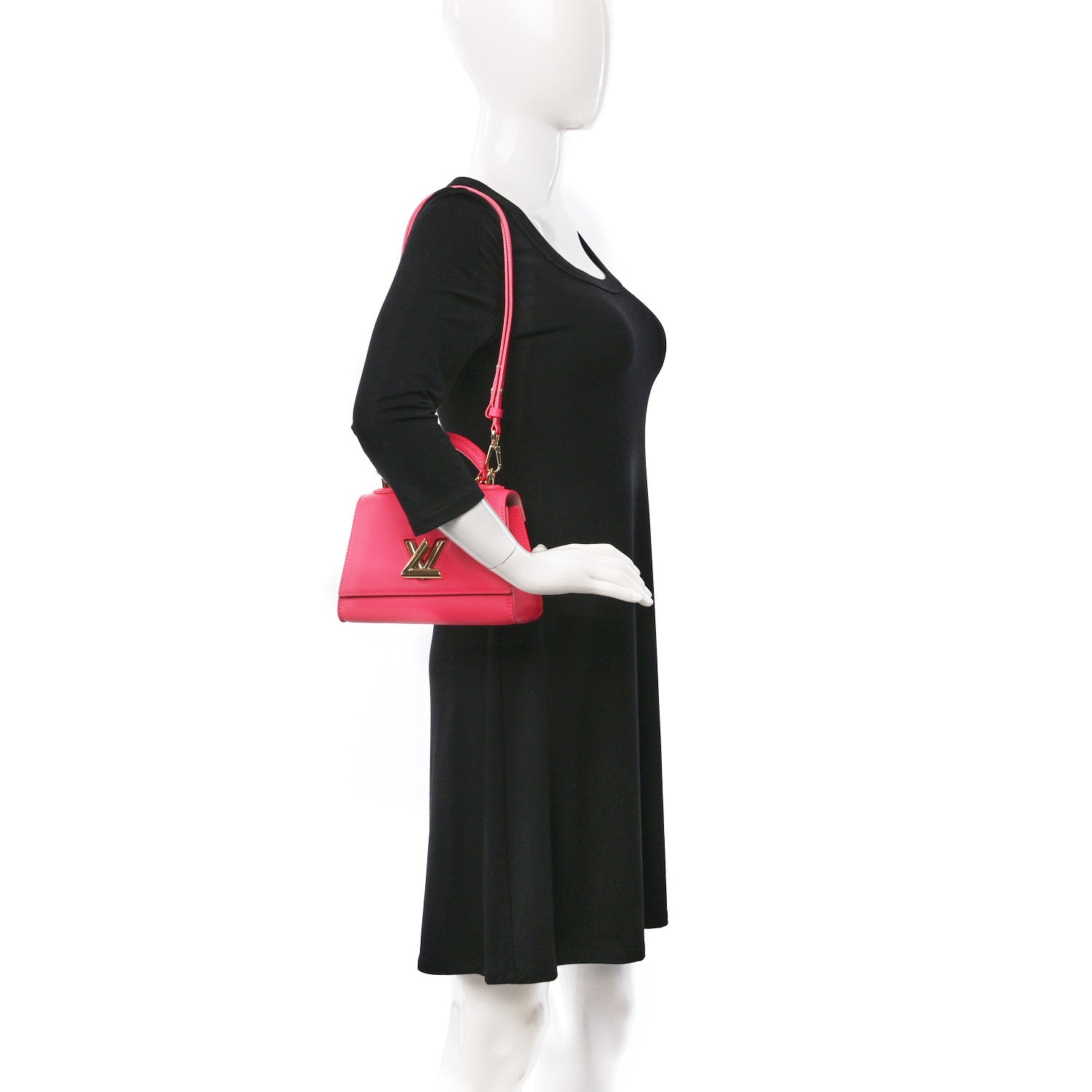 Louis Vuitton Taurillon Twist One Handle BB Dragon Fruit 2 of 8
