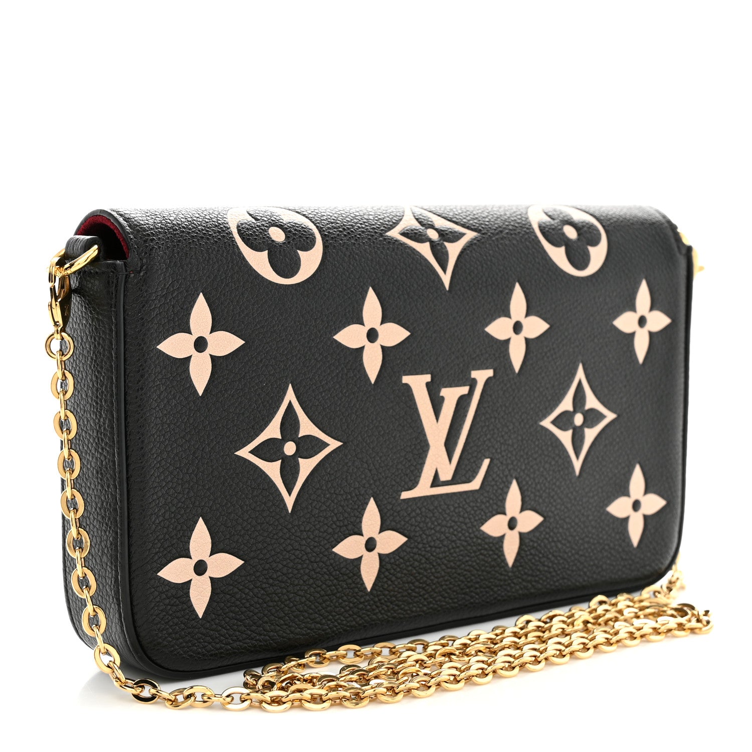 Louis Vuitton Empreinte Monogram Giant Felicie Pochette Black Beige 4 of 11