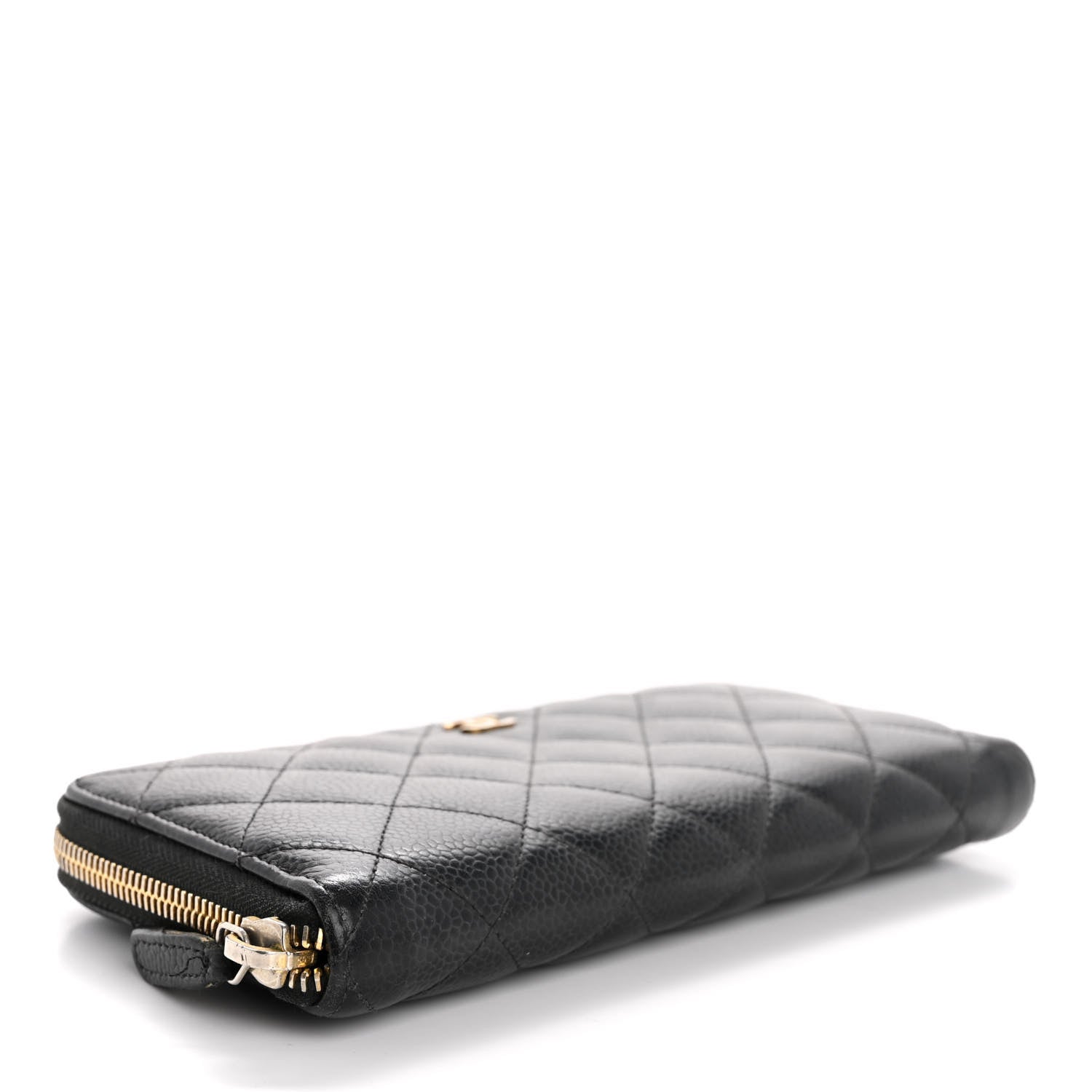 Chanel Caviar Quilted Large Gusset Zip Around Wallet Black 4 of 15