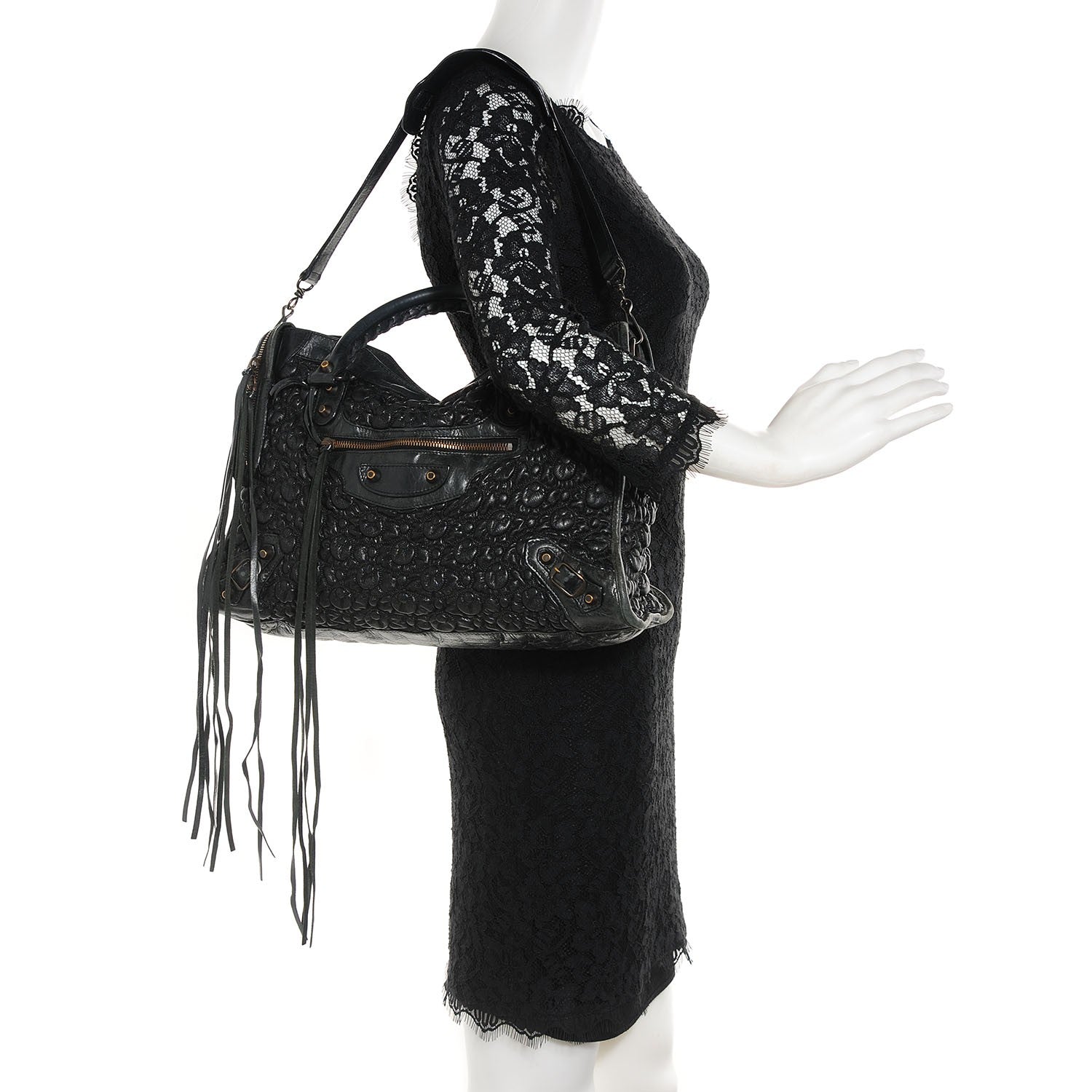 Balenciaga Smocked Agneau City Anthracite 2 of 13