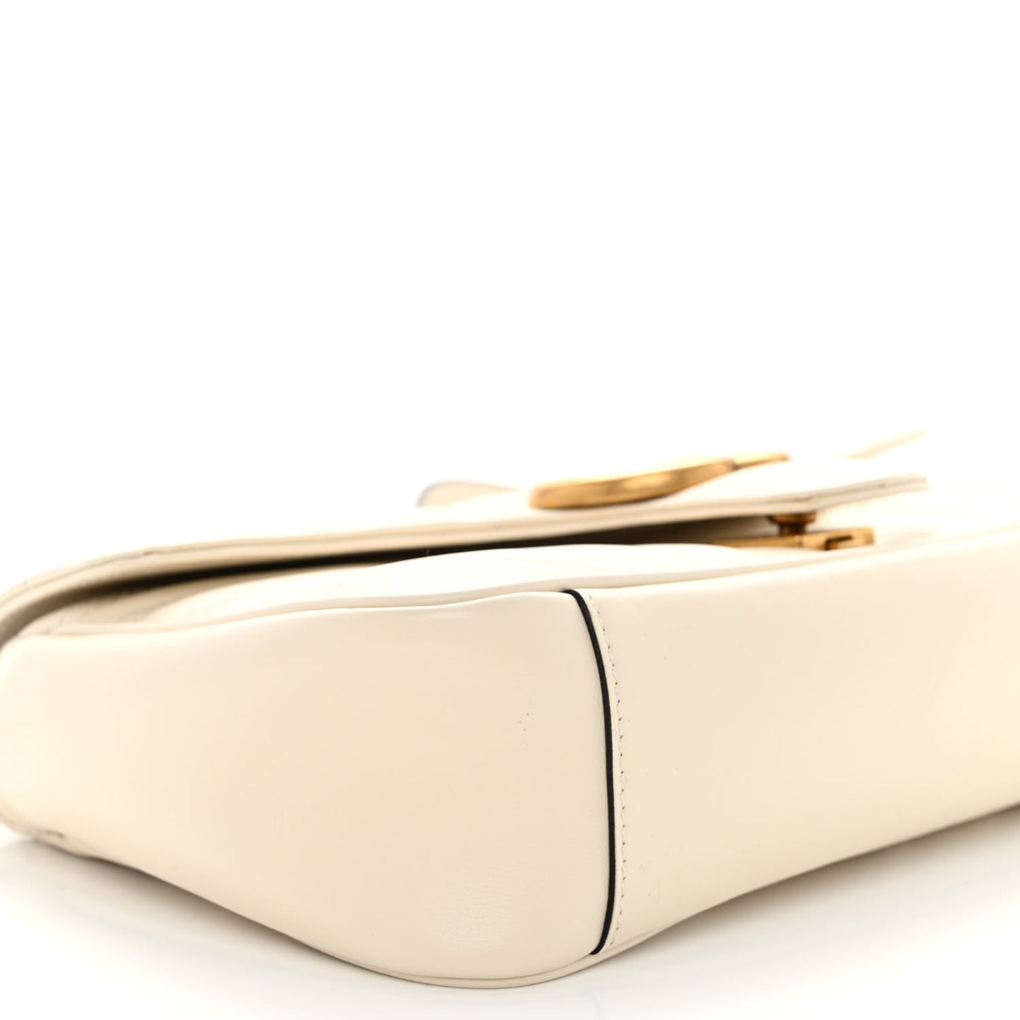 Calfskin Matelasse Small GG Marmont Shoulder Bag White