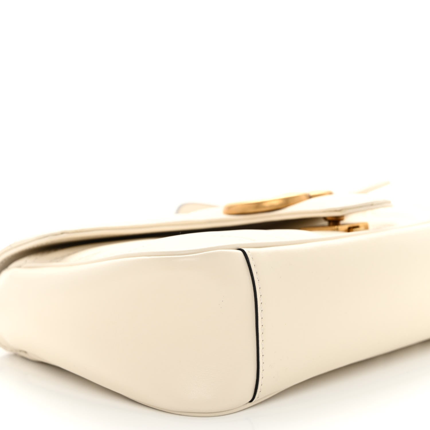 Gucci Calfskin Matelasse Small GG Marmont Shoulder Bag White 8 of 9