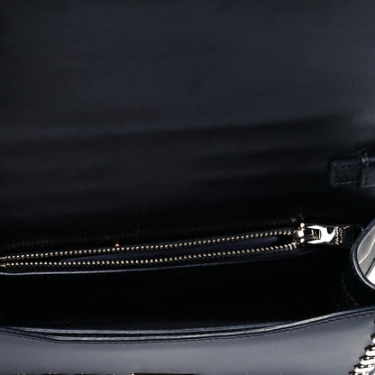 Prada City Calfskin Comic Print Studded Elektra Shoulder Bag Topaz Black 4 of 7