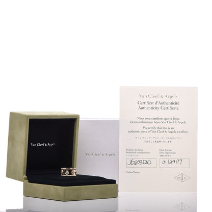 Van Cleef & Arpels 18K Yellow Gold Diamond Perlee Clovers Ring 50 5.25 5 of 5