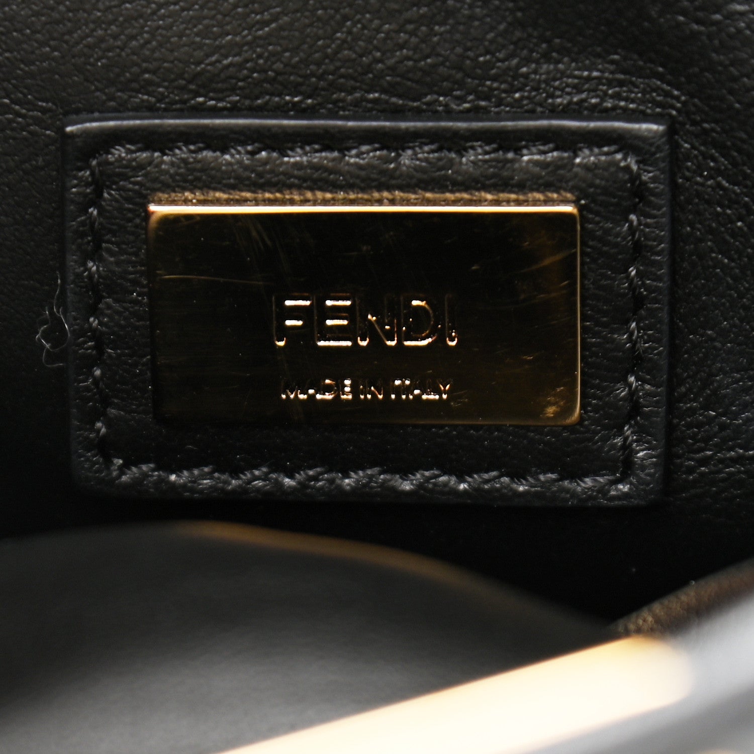 Fendi Nappa Mini Peekaboo Iconic Satchel Black 7 of 11