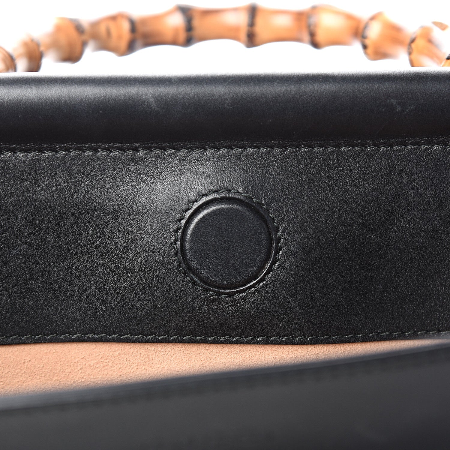 Gucci Nappa Bamboo Web Medium Nymphaea Top Handle Bag Black 8 of 16