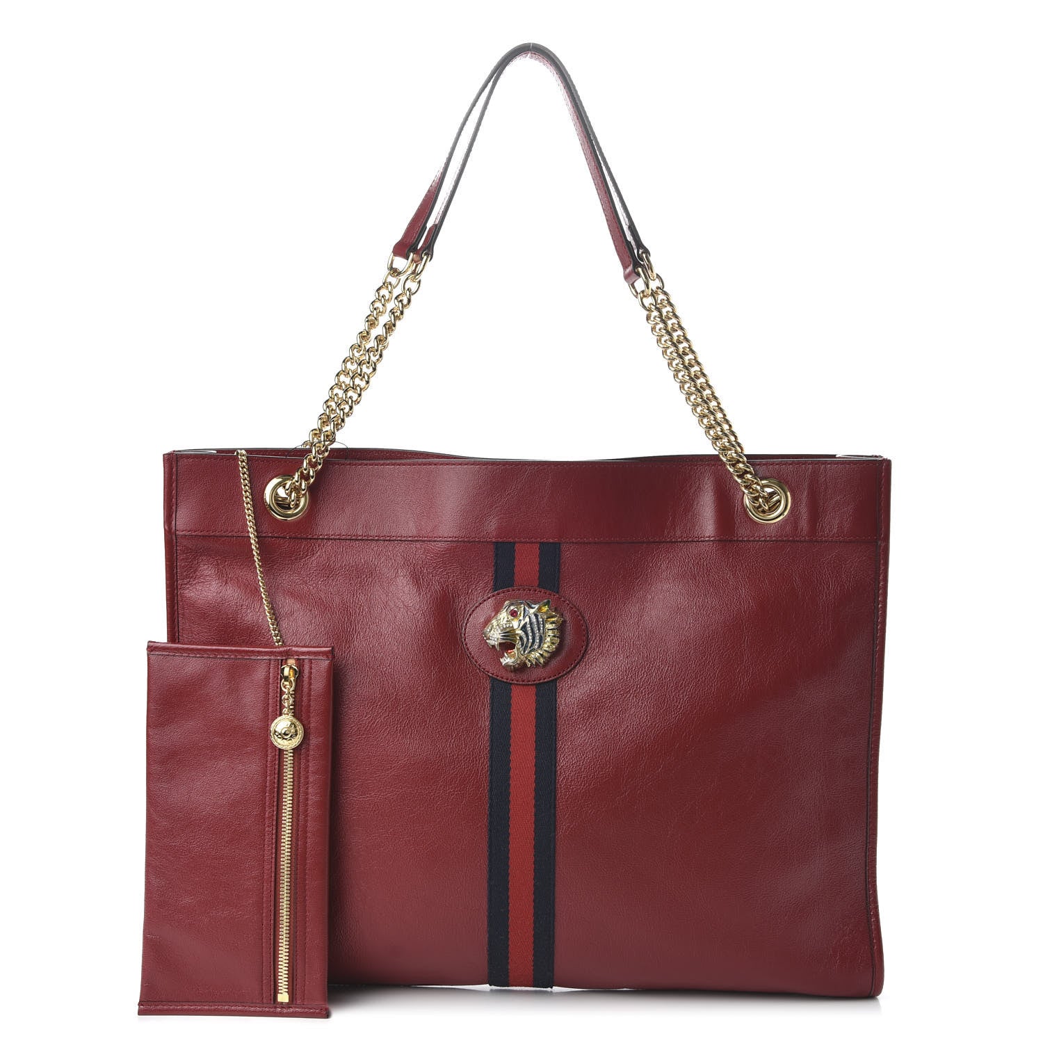 Gucci Calfskin Large Rajah Chain Tote Romantic Cherry 1 of 10