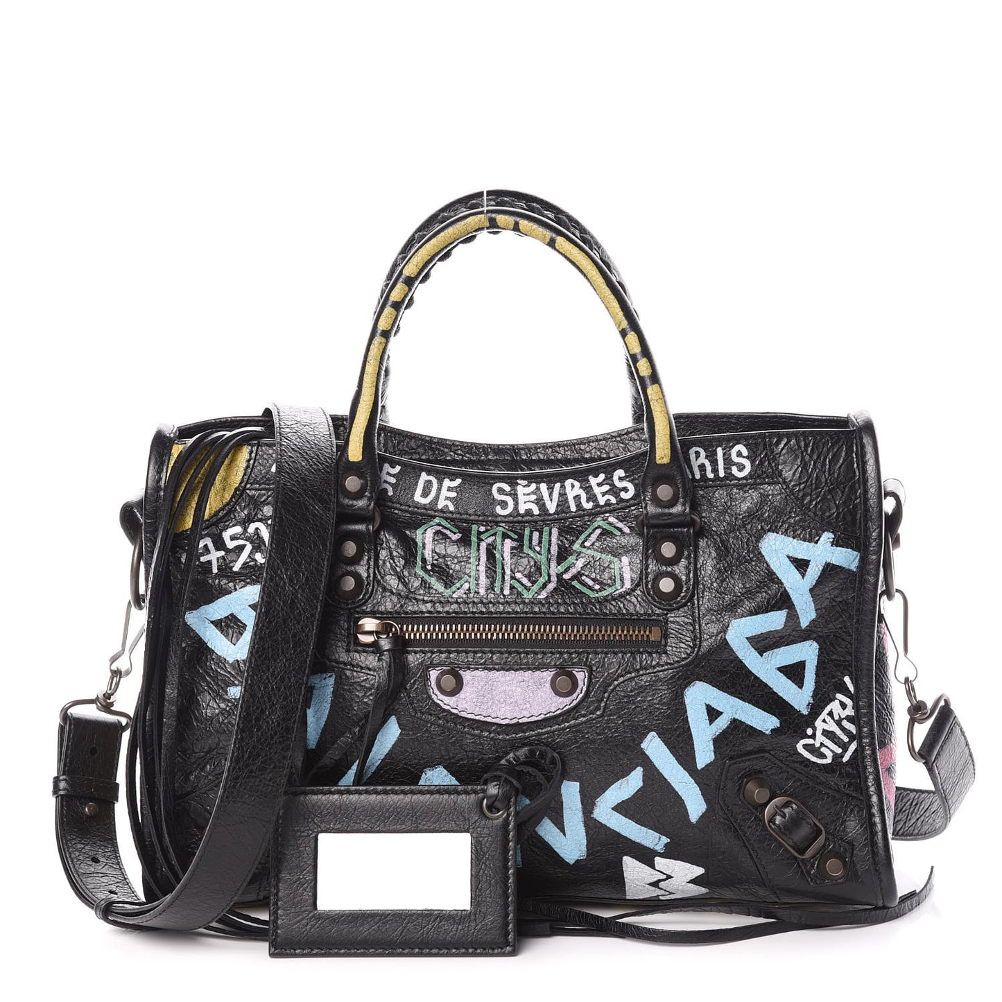 Agneau Graffiti All Over Classic Hardware S City Black Multicolor