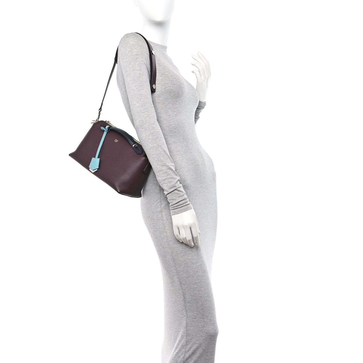 Vitello Dolce 4 Color Medium By The Way Boston Bag Bordeaux Grano Multicolor