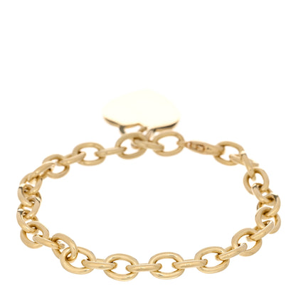 Tiffany 18K Yellow Gold Heart Tag Charm Bracelet 2 of 4