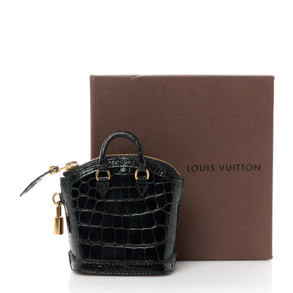 Louis Vuitton Alligator Mini Lockit Bag Charm Black 12 of 12