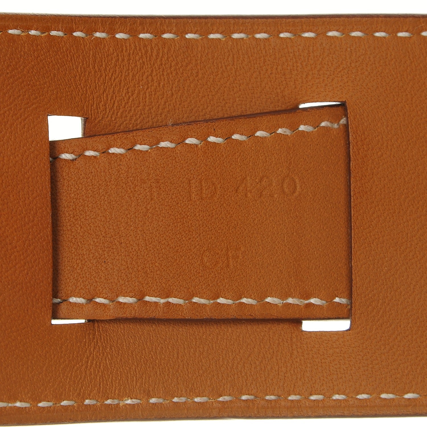 Hermes Barenia Leather 42mm Apple Watch Band Fauve 3 of 9