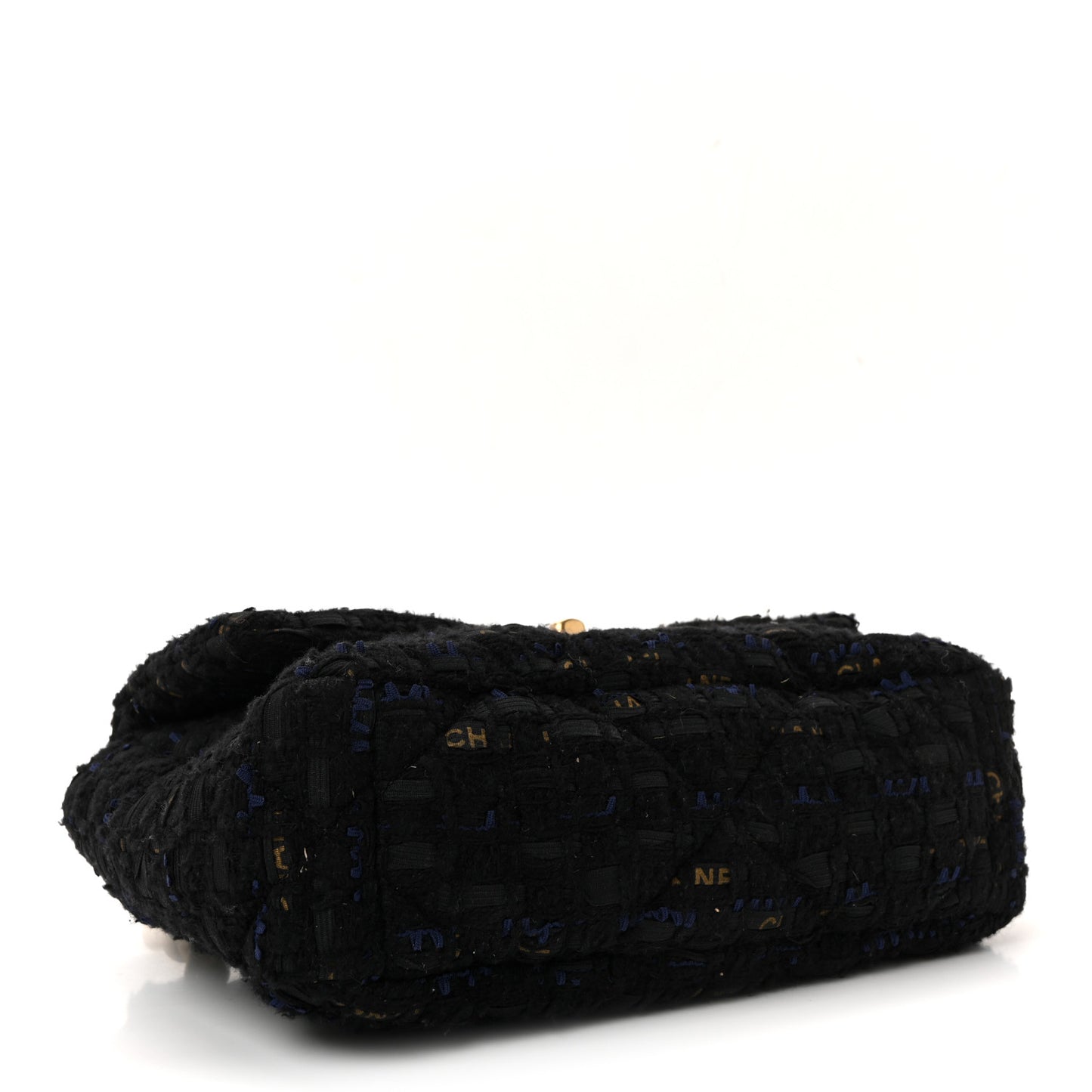 Tweed Quilted Medium Chanel 19 Flap Navy Blue Black