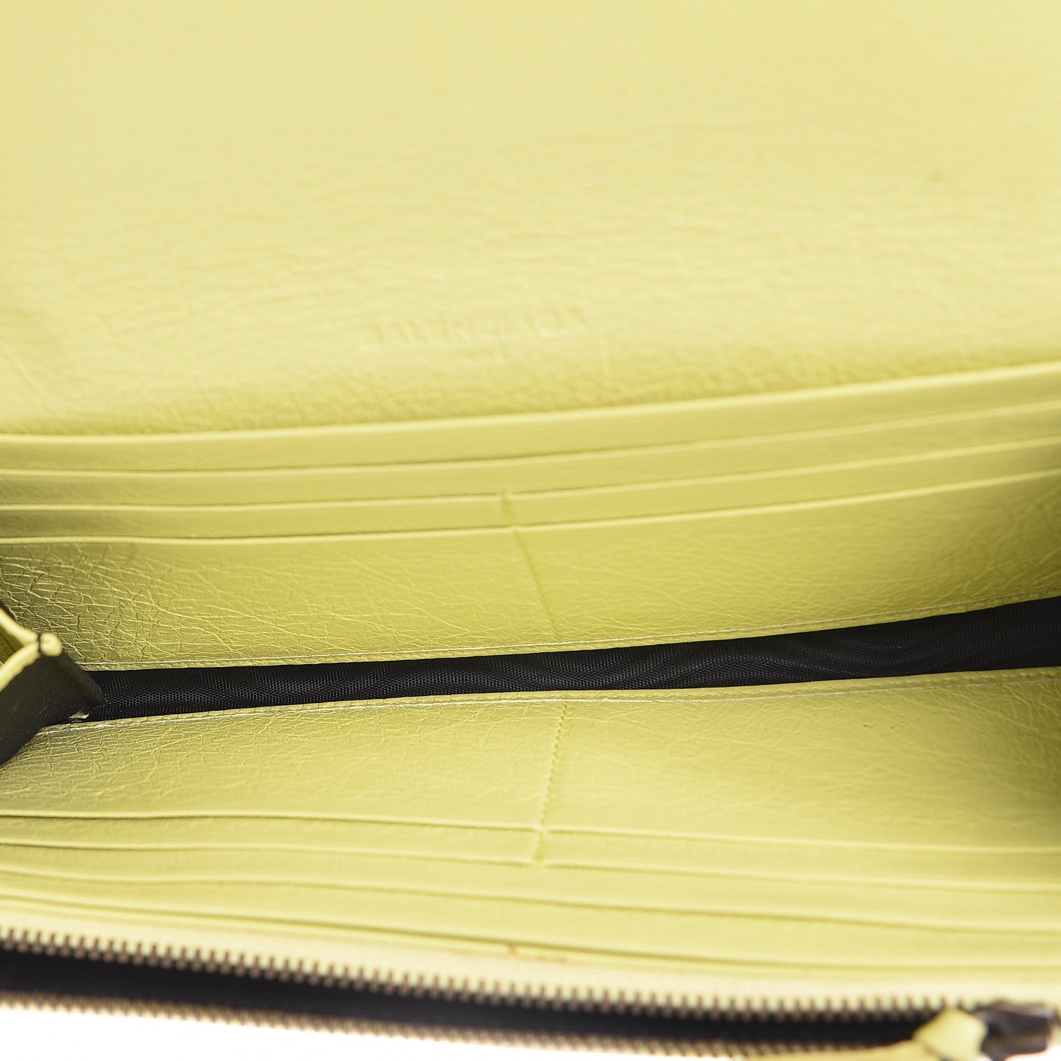 Balenciaga Agneau Classic Hardware Money Wallet Jaune Citronnade 5 of 15