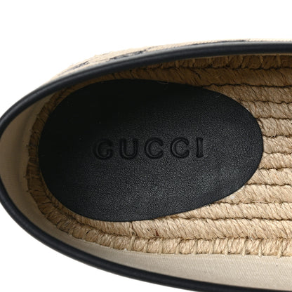 Gucci Monogram Miro Soft Calfskin Mens Espadrilles 9 Beige Blue 7 of 8
