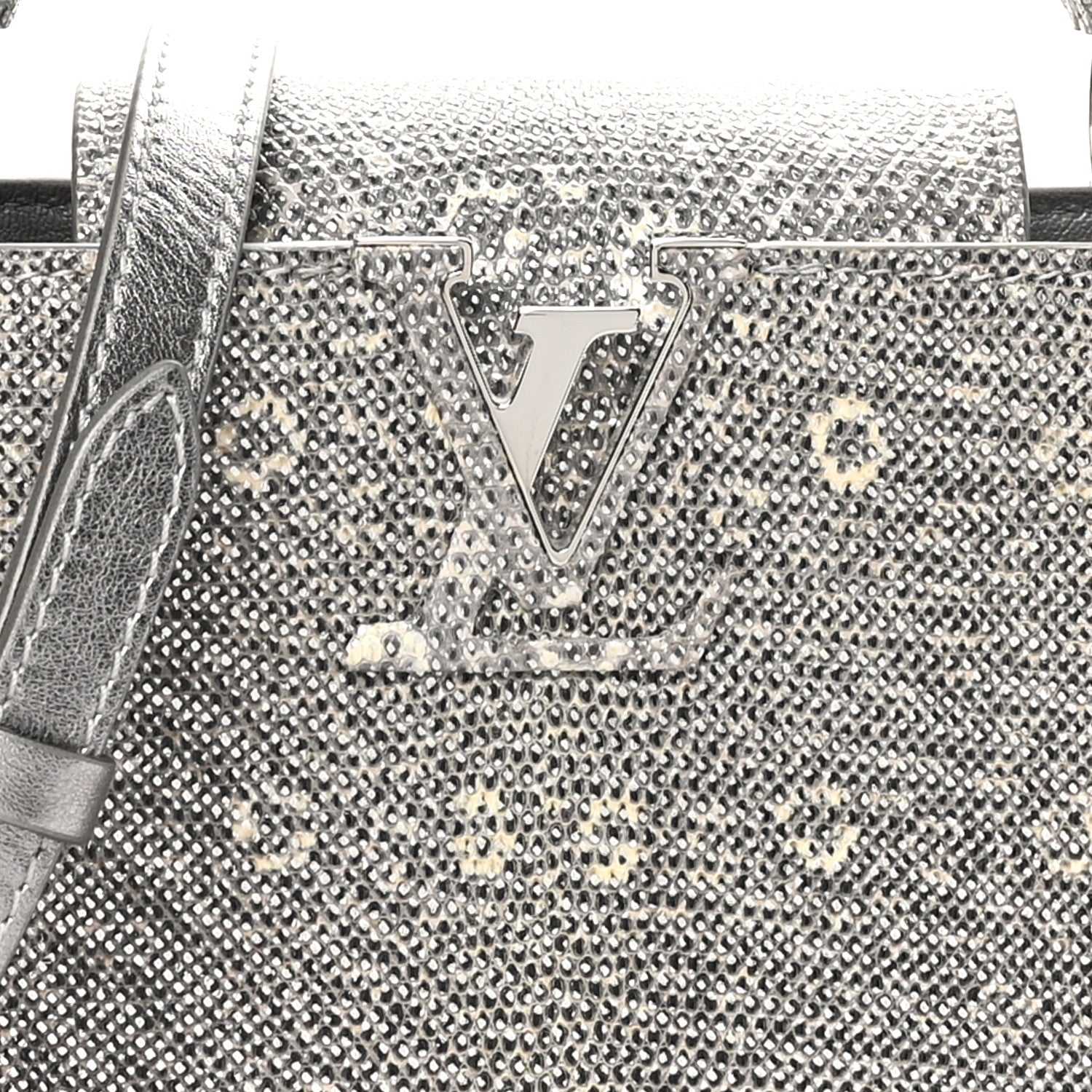 Louis Vuitton Lizard Mini Capucines Argento 7 of 10