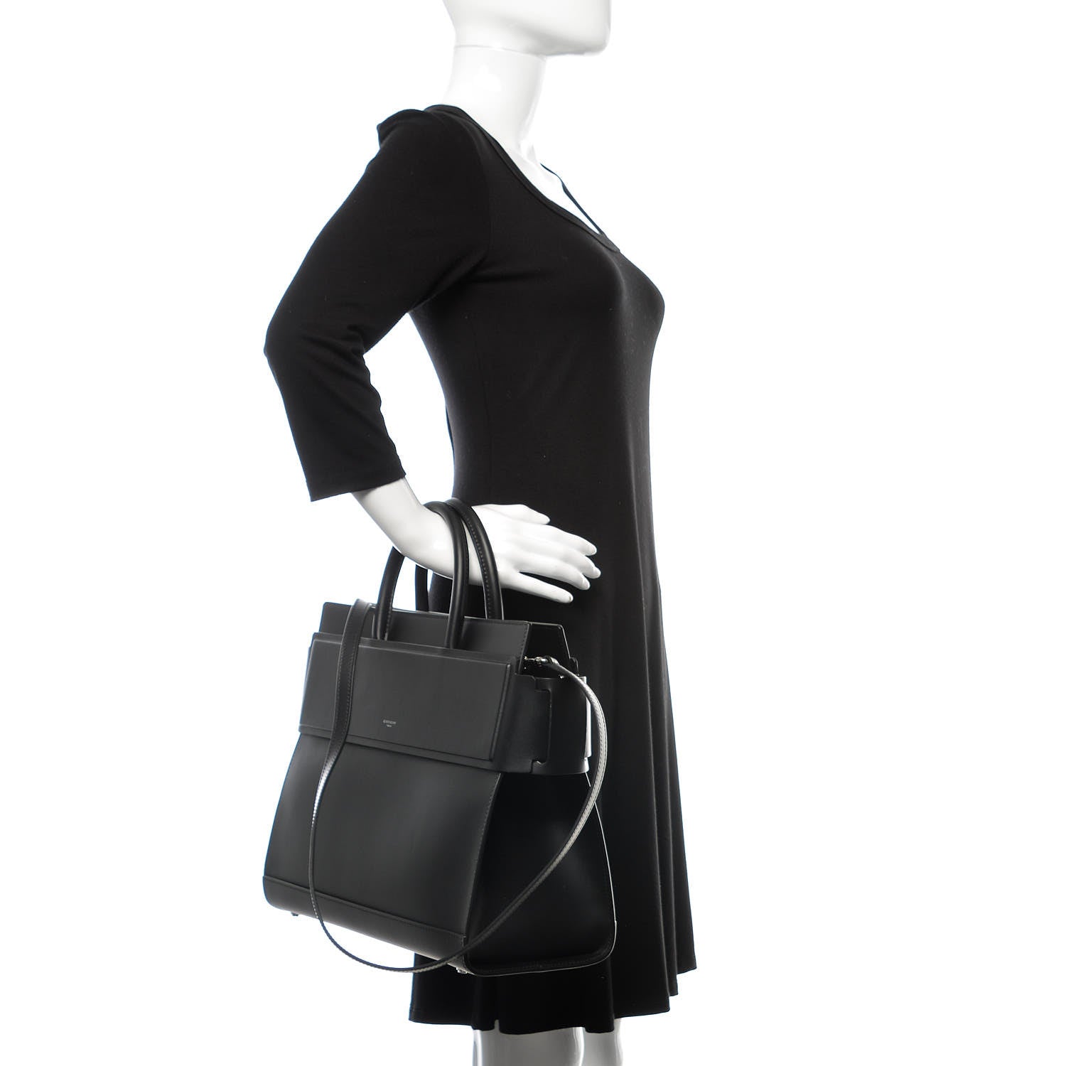 Givenchy Smooth Calfskin Medium Horizon Satchel Black 2 of 9