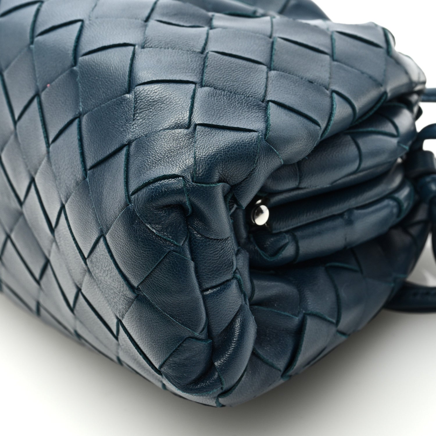 Bottega Veneta Nappa Intrecciato The Mini Pouch Deep Blue 8 of 8