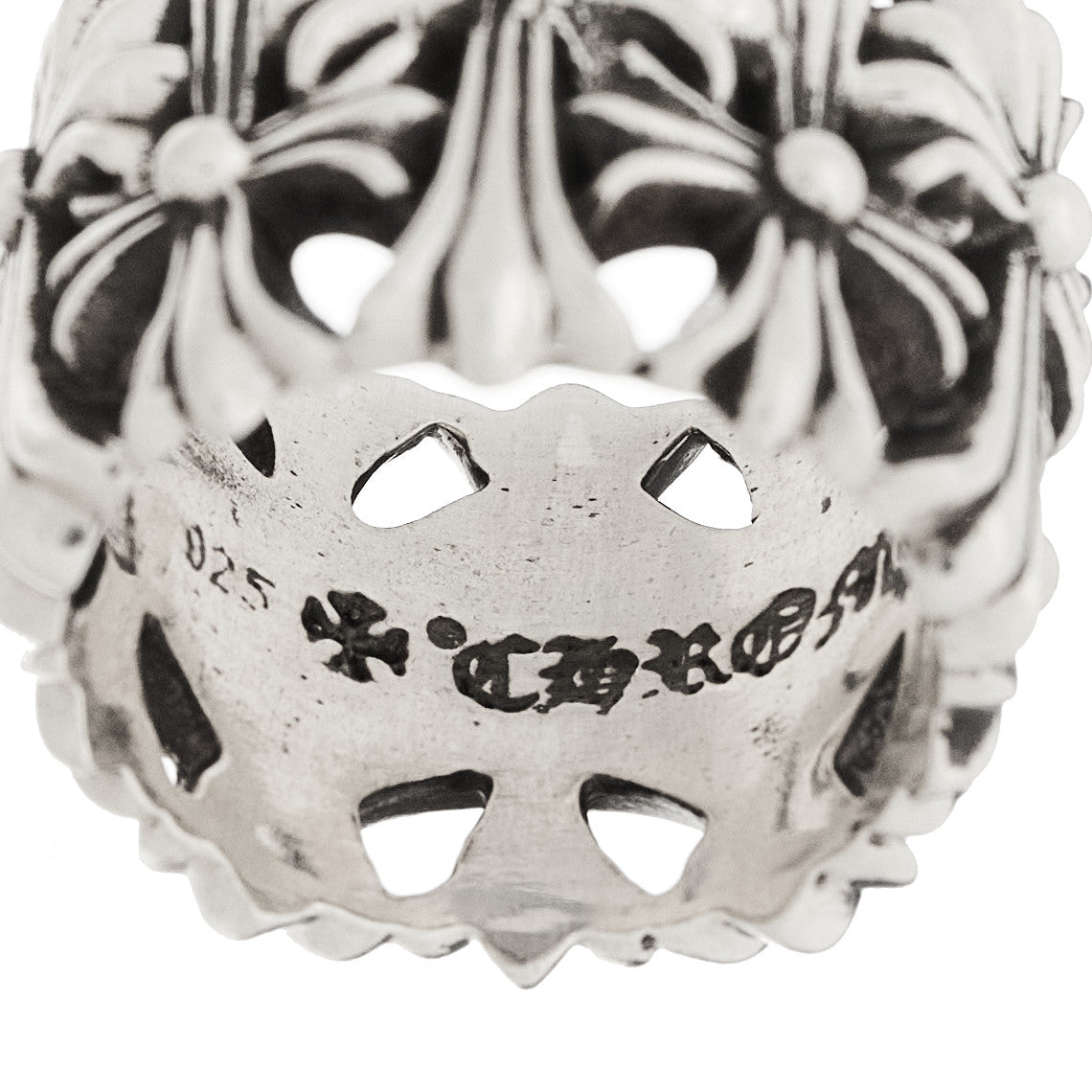 Chrome Hearts Sterling Silver Cemetery Cross Ring 54 6.75 4 of 7