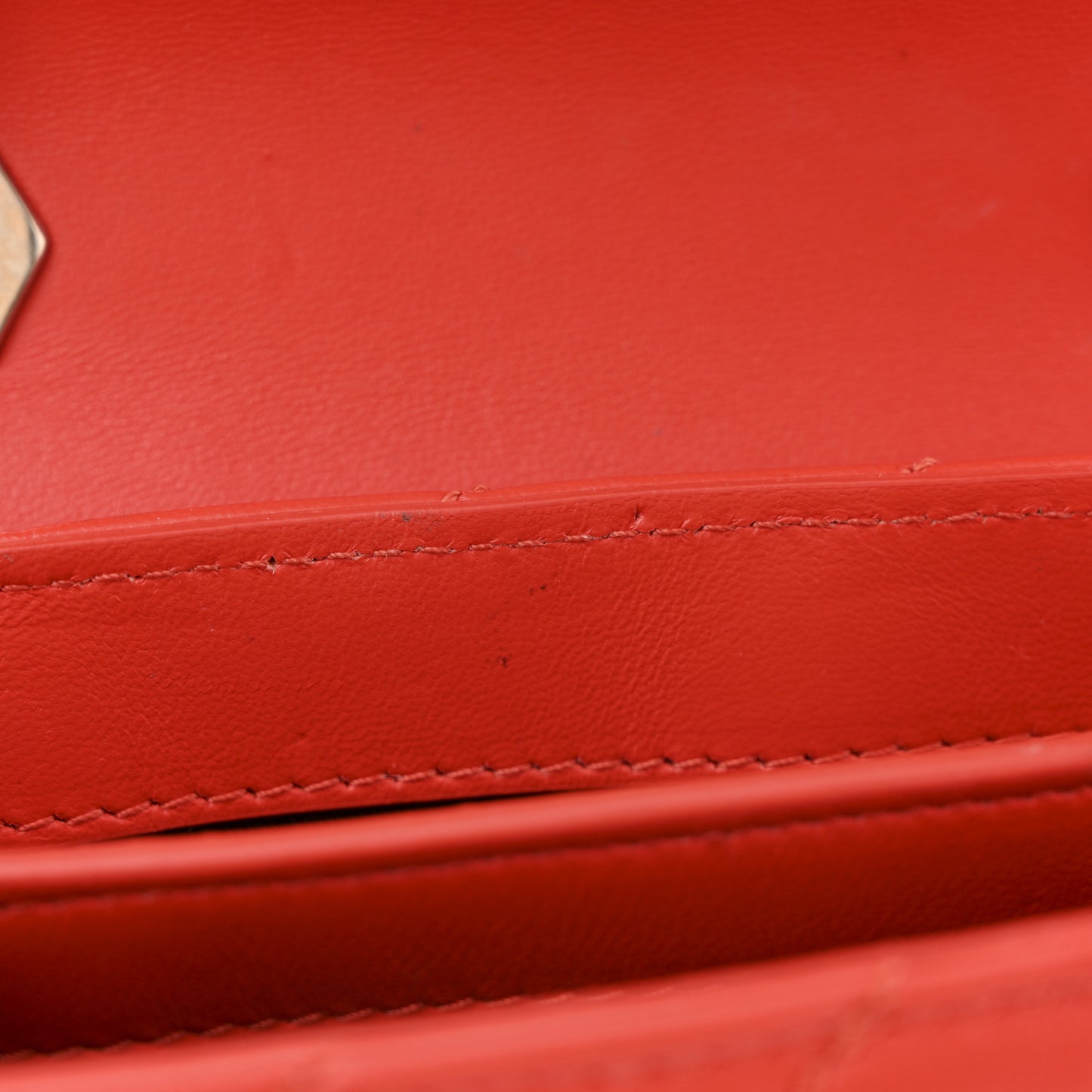 Calfskin Diagonal Quilted Jackhammer 17 Shoulder Bag Red