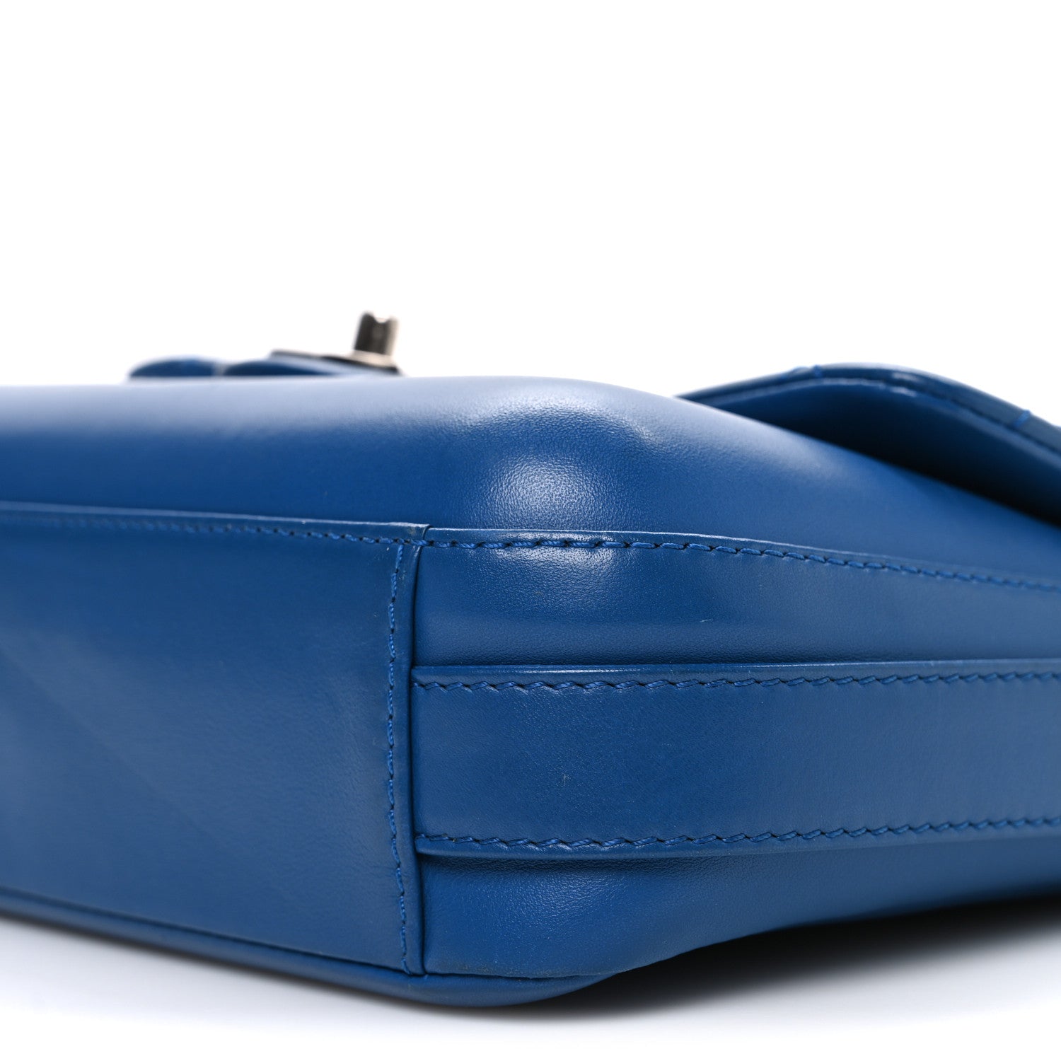 Chanel Calfskin Quilted Medium Rock My Shoulder Flap Blue 10 of 11