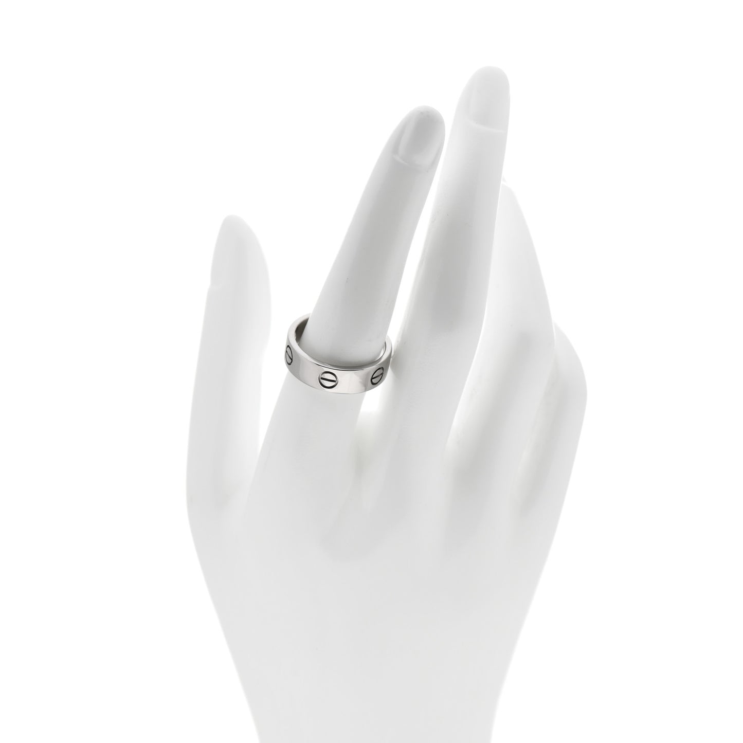 18K White Gold 6mm LOVE Ring 58 8.25