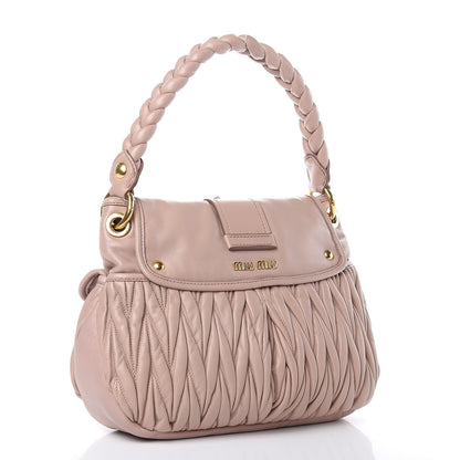 Miu Miu Nappa Matelasse Crystal Coffer Top Handle Cammeo 3 of 9