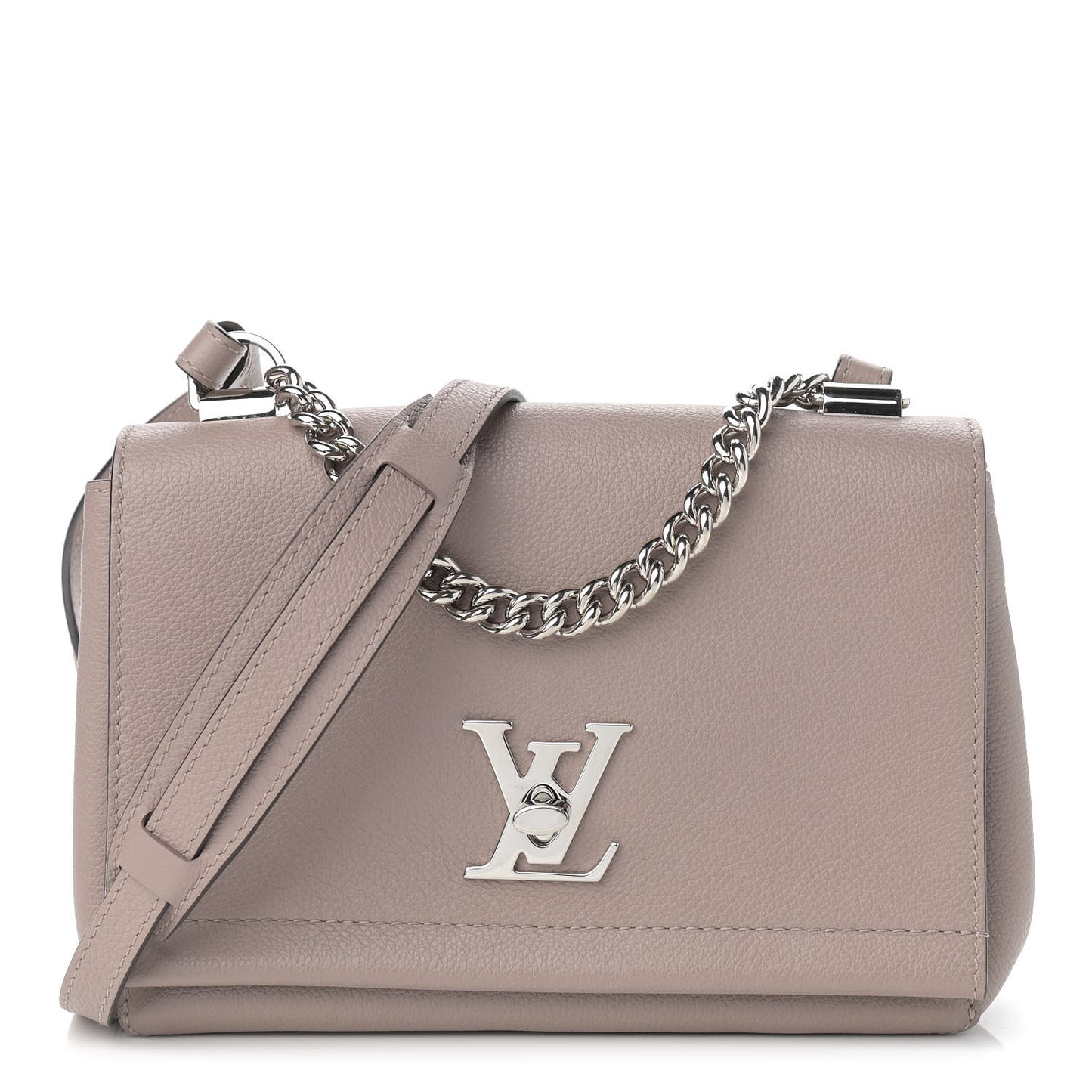 Soft Calfskin Lockme II Chain Bag BB Mastic