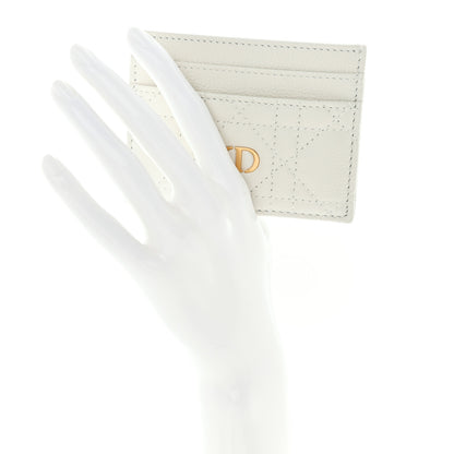 Christian Dior Supple Calfskin Cannage Caro Five-Slot Card Holder Latte 2 of 7