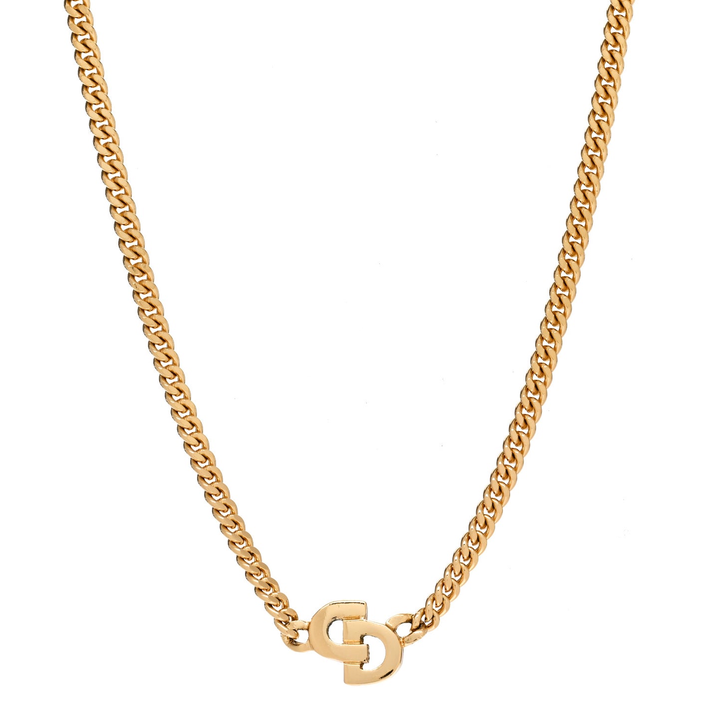 Metal CD Necklace Gold