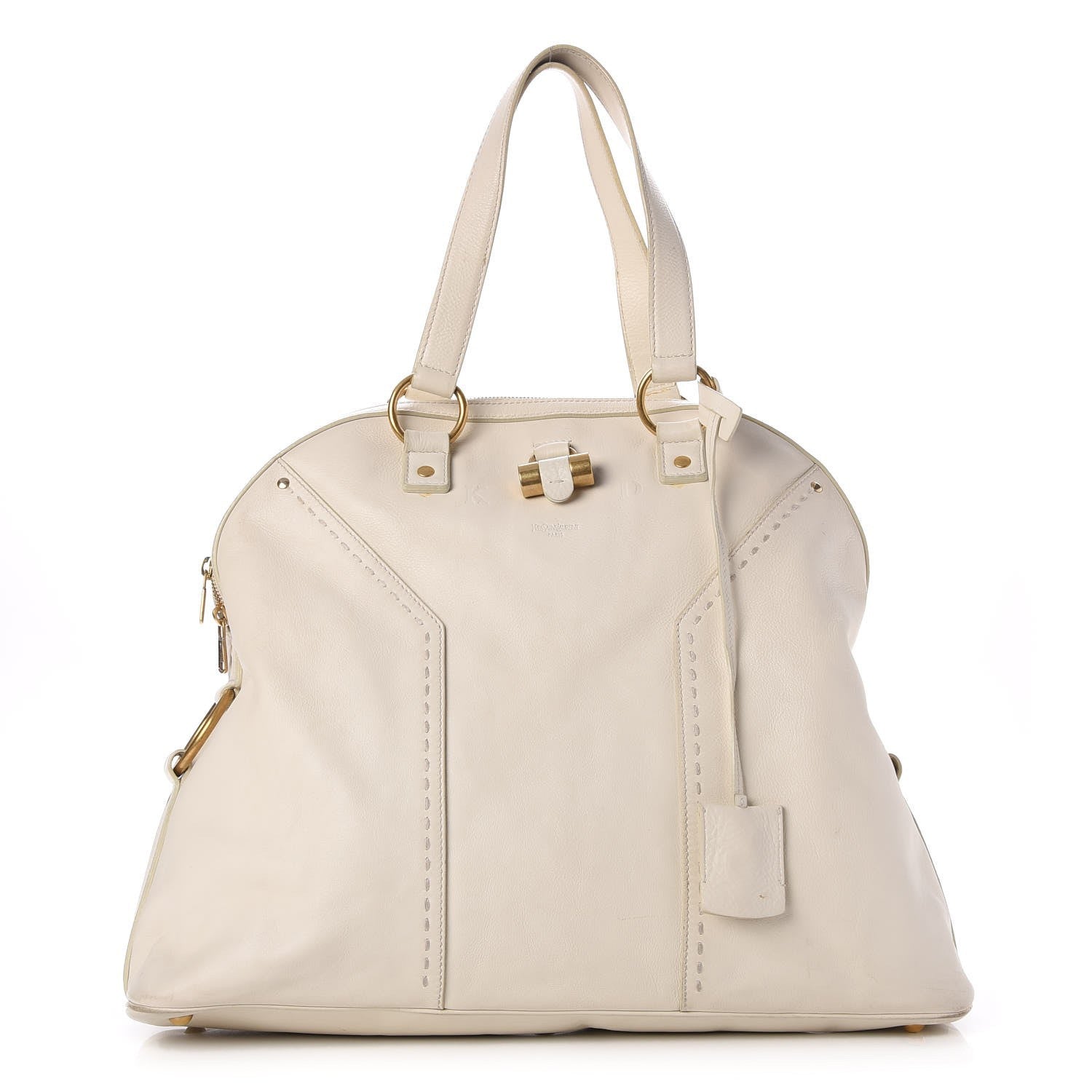 Saint Laurent Calfskin Large Muse Tote Bag Ivory 1 of 17