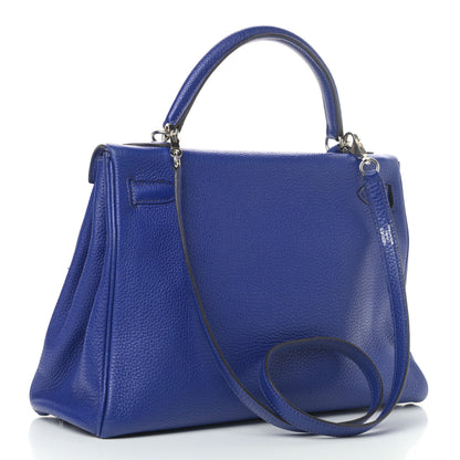 Hermes Togo Kelly Retourne 32 Bleu Electrique 3 of 15