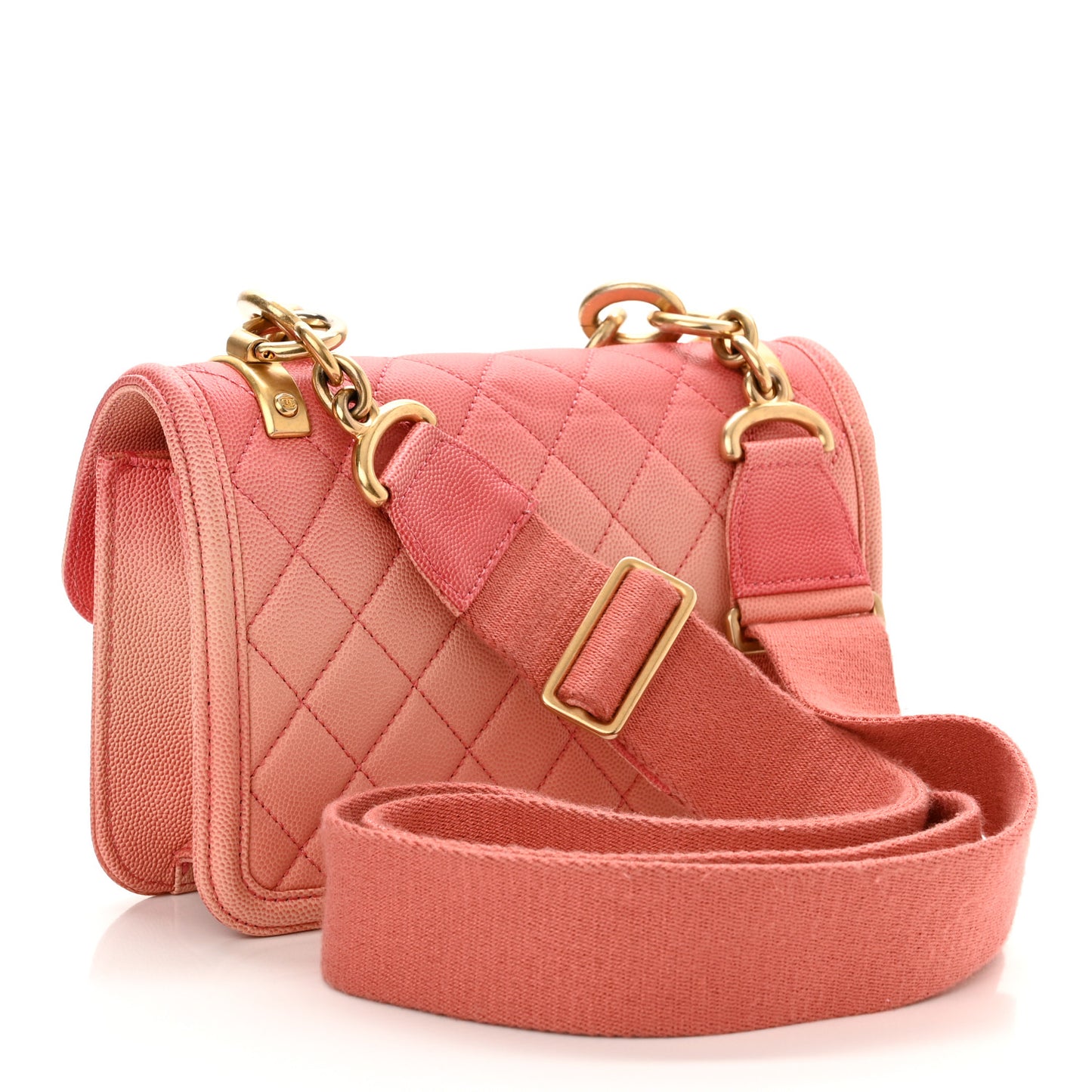 Caviar Quilted Small Sunset On The Sea Flap Coral