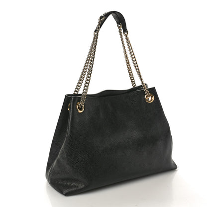 Gucci Pebbled Calfskin Medium Soho Chain Shoulder Bag Black 3 of 10