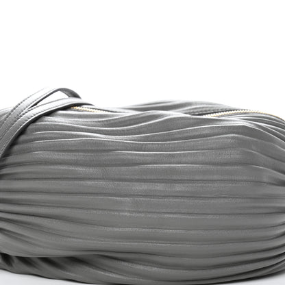 Loewe Lambskin Pleated Bracelet Pouch shoulder Bag Asphalt Grey 7 of 9