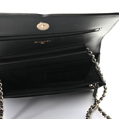 Chanel Caviar Quilted CC Filigree Wallet On Chain WOC Black 5 of 8