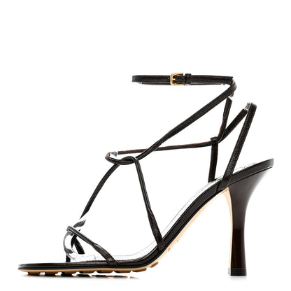 Bottega Veneta Crush Calfskin The Line 90mm Sandals 38 Chocolate Spread 1 of 11