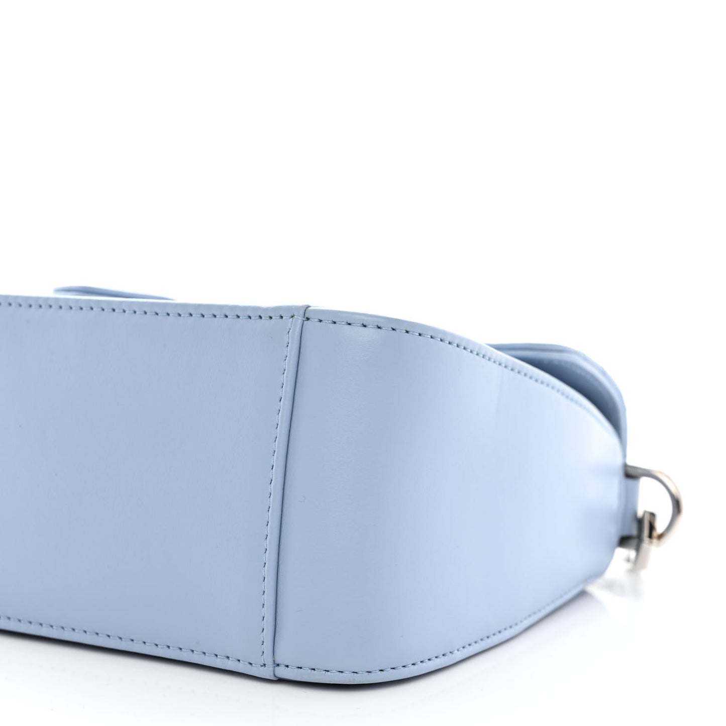 Calfskin Matelasse Mini GG Marmont Top Handle Shoulder Bag Porcelain Light Blue