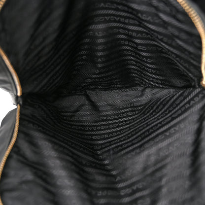 Prada Tessuto Nylon Acciaio Chain Shoulder Bag Black 6 of 11