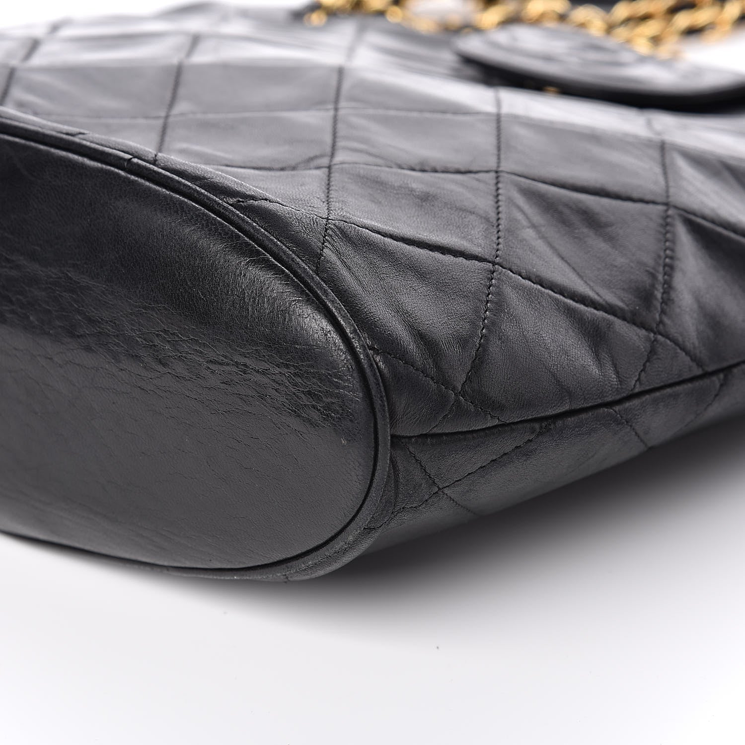 Chanel Lambskin Quilted Shoulder Bag Black 10 of 13