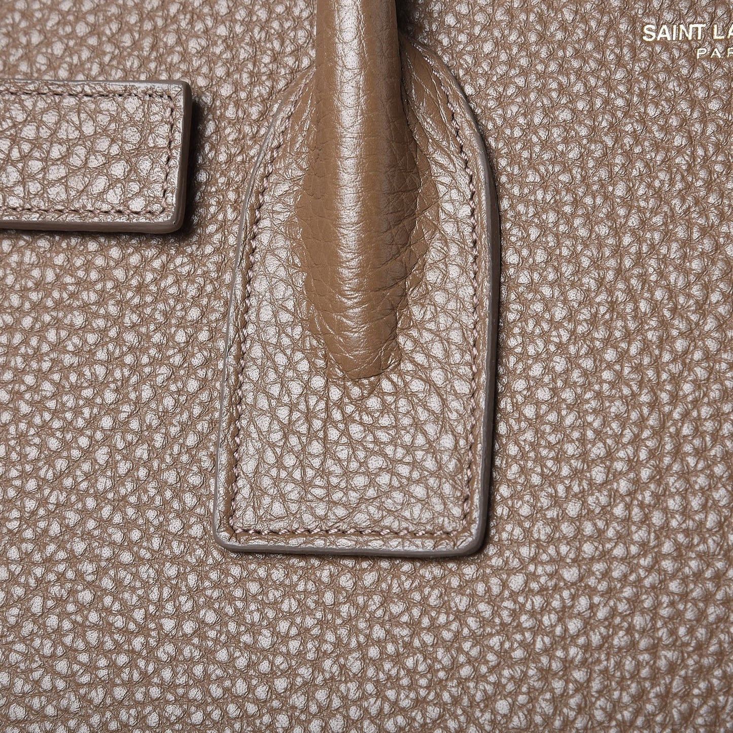 Grained Calfskin Small Sac De Jour Taupe