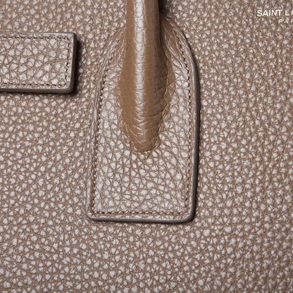 Saint Laurent Grained Calfskin Small Sac De Jour Taupe 9 of 10