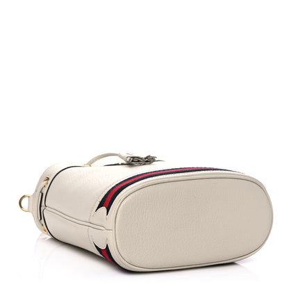 Gucci Glazed Textured Calfskin Web Small Ophidia Bucket Bag Mystic White 4 of 11