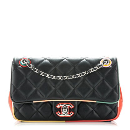 Chanel Lambskin Plexiglass Quilted Small Cuba Color Flap Black Multicolor 1 of 8