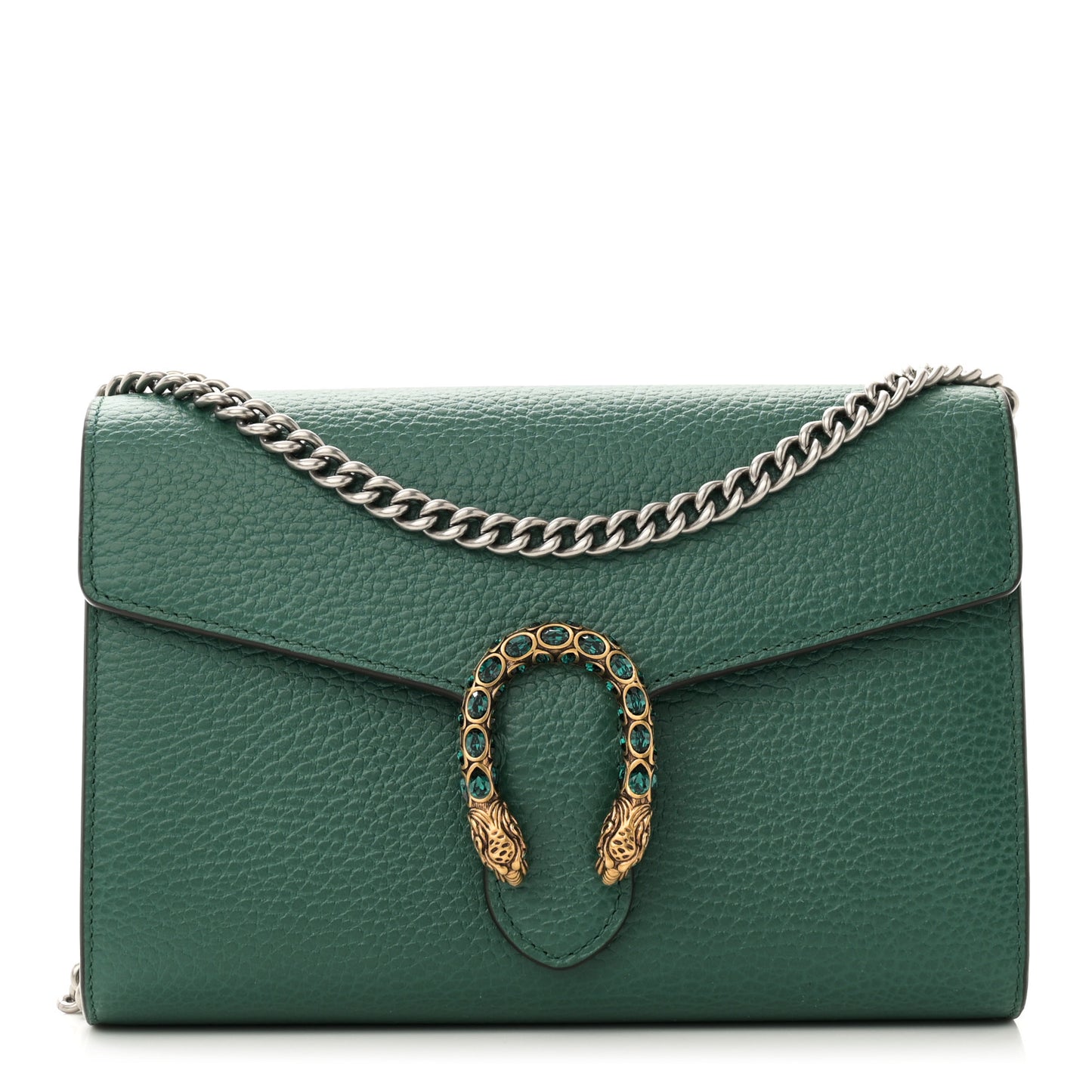 Calfskin Mini Dionysus Chain Wallet Emerald