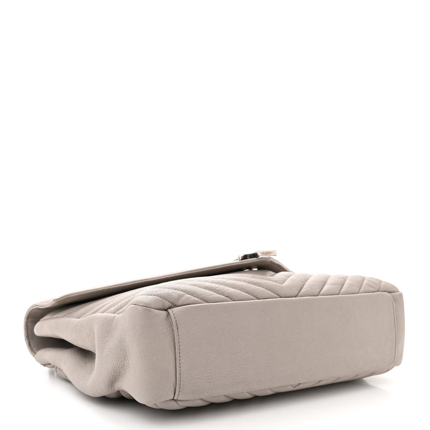 Saint Laurent Sheepskin Matelasse Large Monogram College Satchel Light Grey 4 of 13