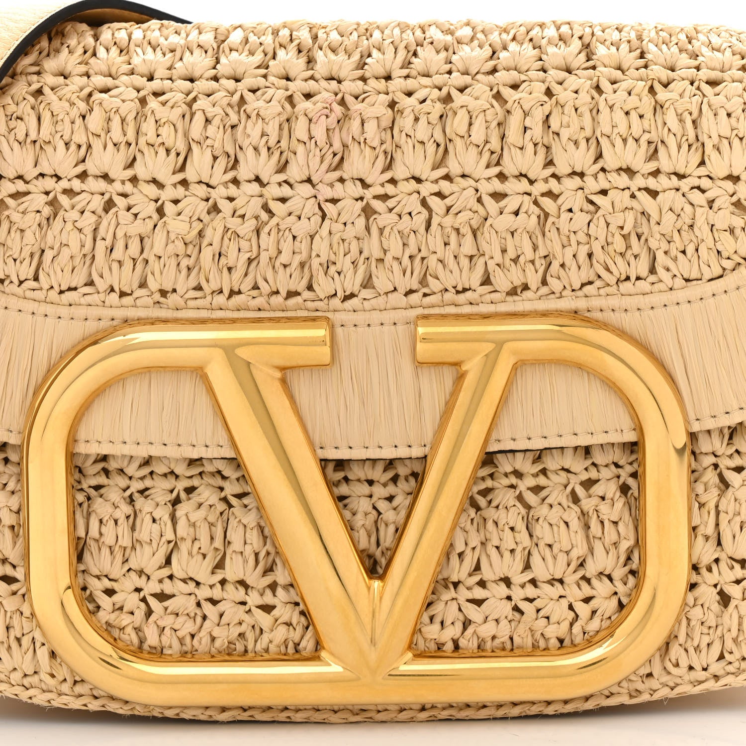 Valentino Garavani Raffia Braided Supervee Crossbody Bag Beige 7 of 9