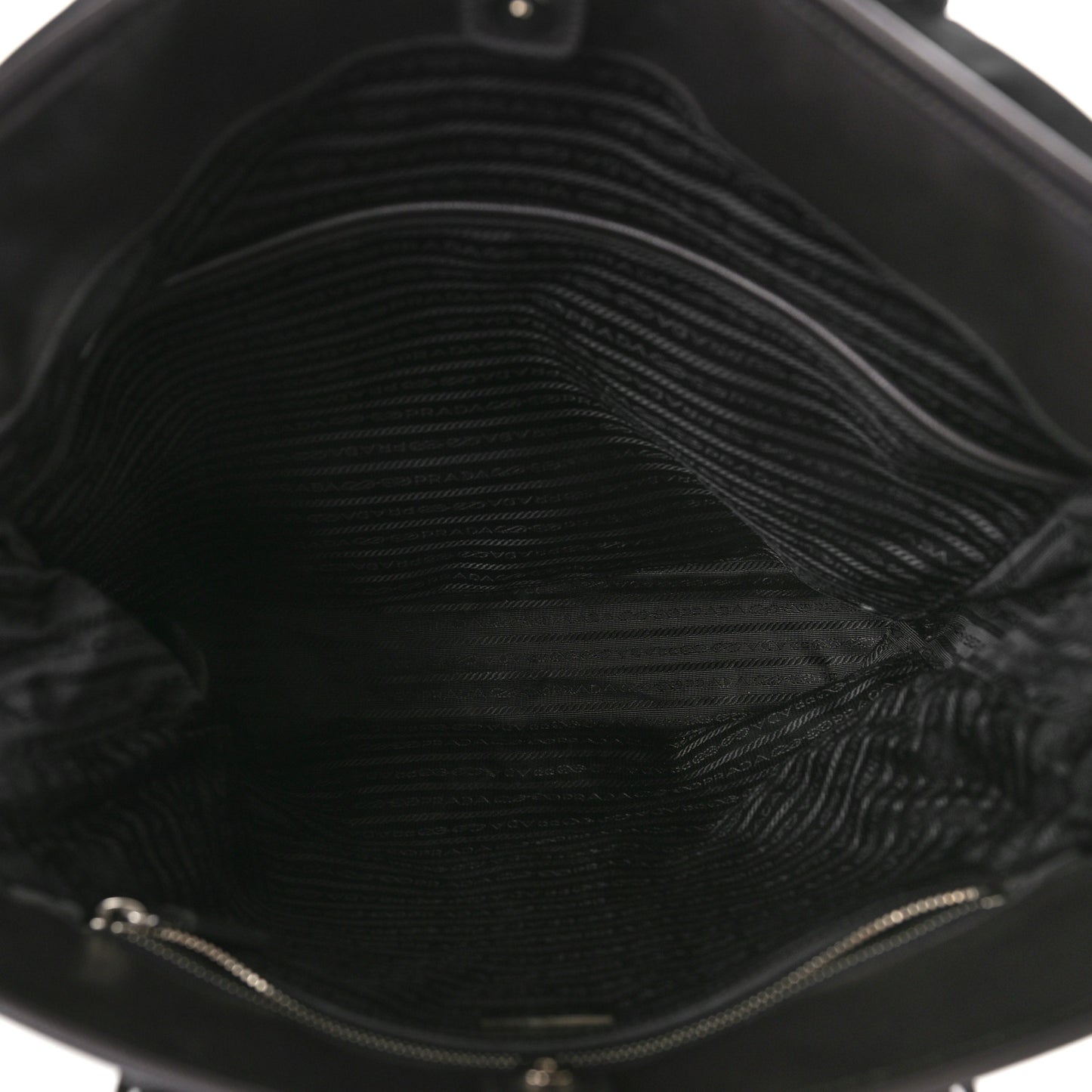 Tessuto Nylon Tote Black Cuoio